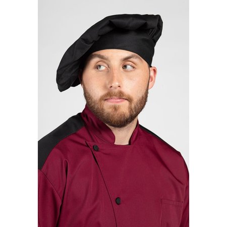 UNCOMMON THREADS Twill Chef Hat Blk 0150-0100